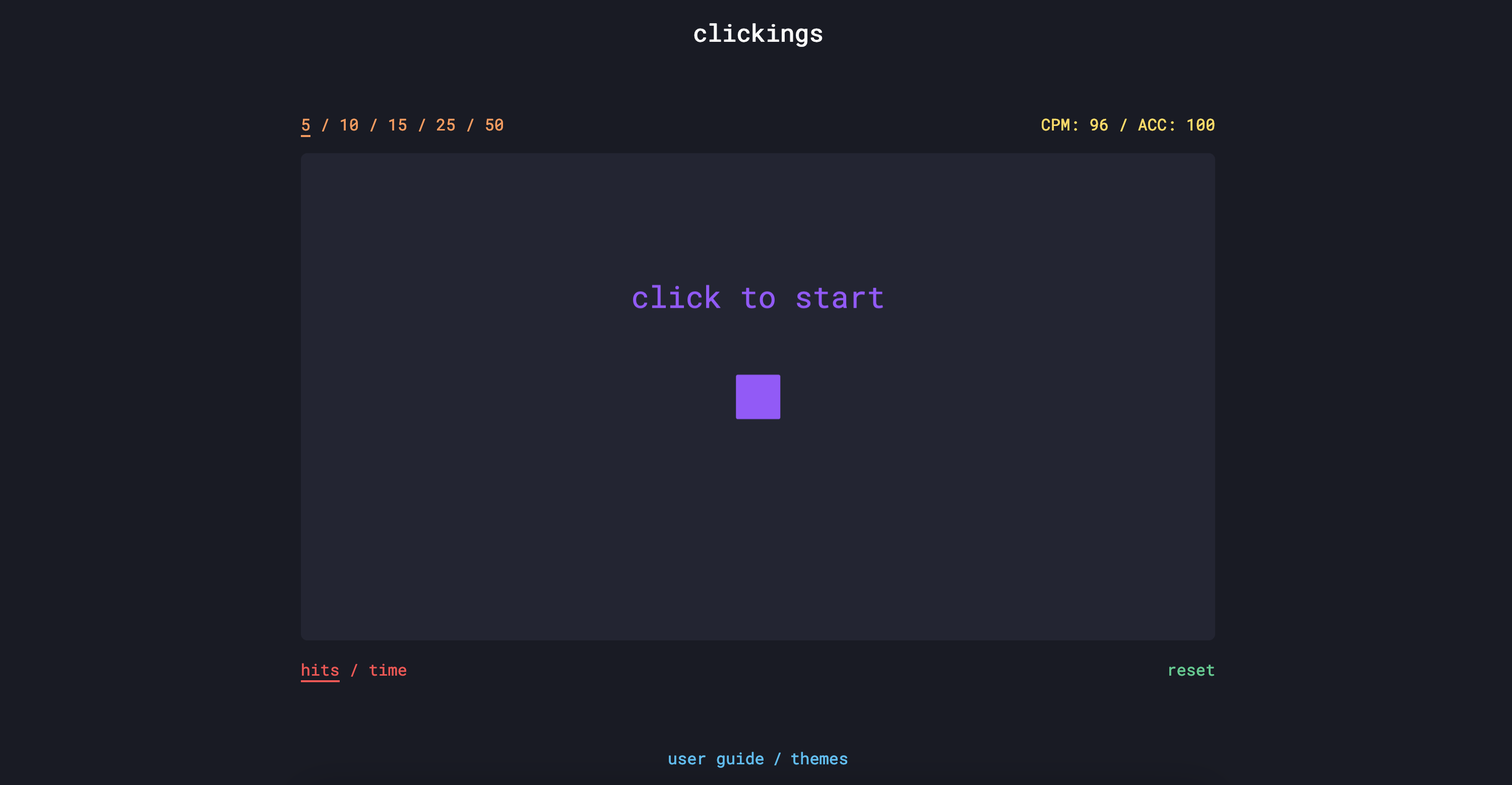 clickings with the dots theme