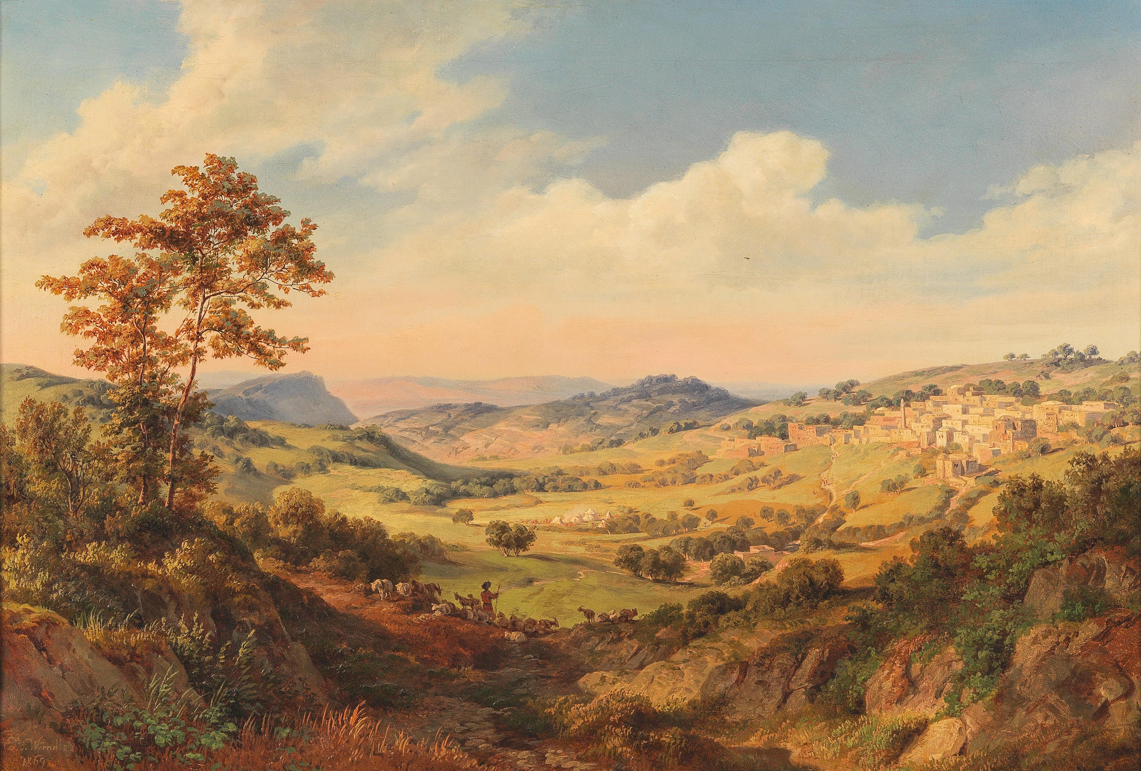 An Oriental Landscape, Edmund Wörndle von Adelafried (1869)