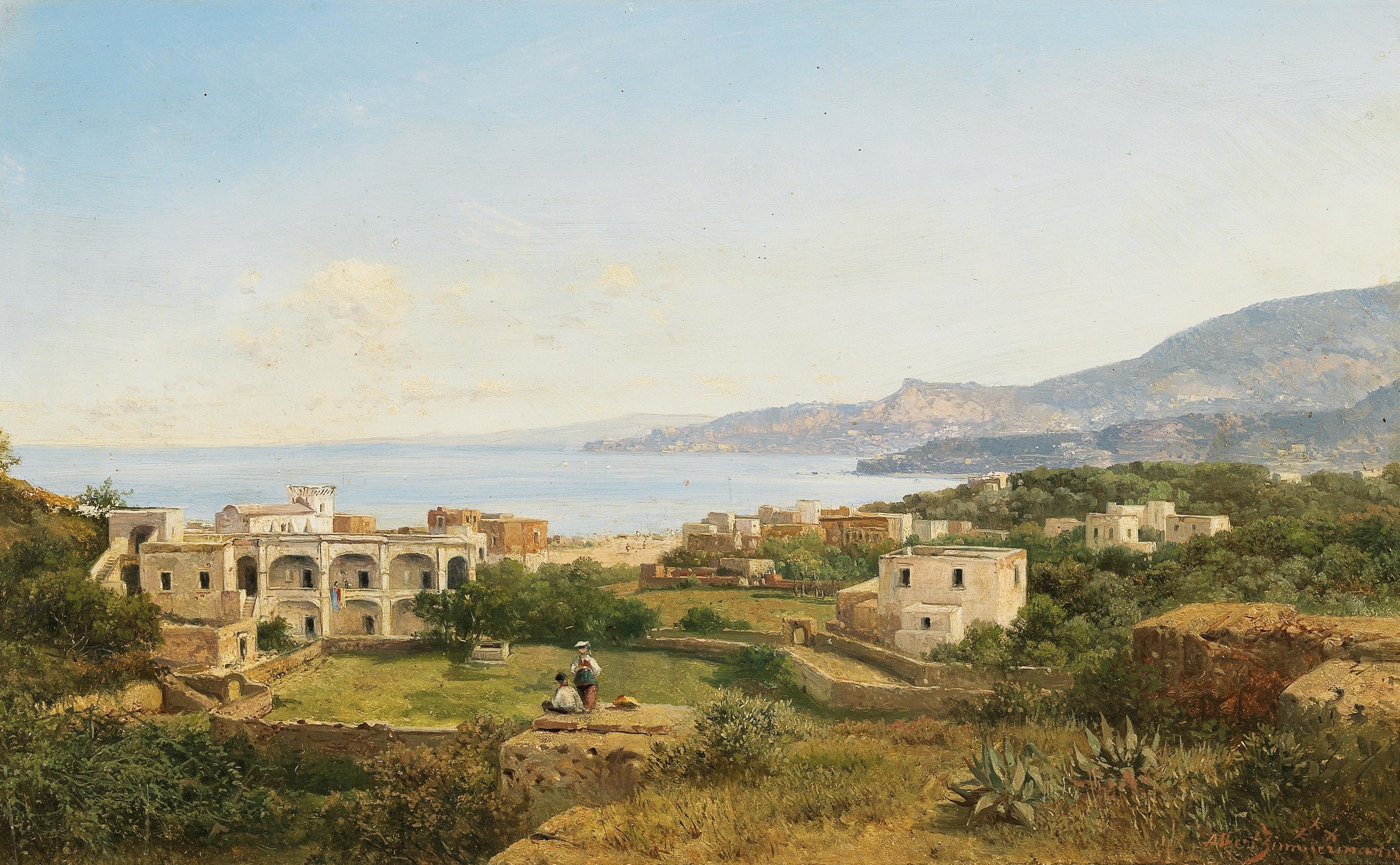 Scene on Ischia, August Albert Zimmerman (1808–1888)