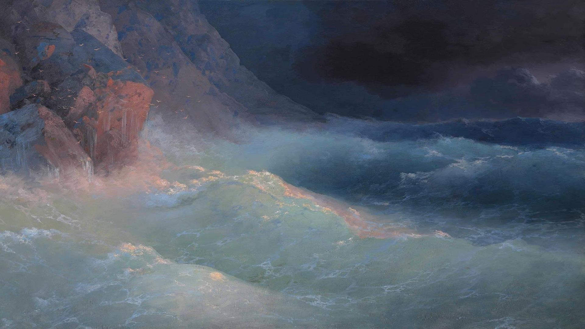 Storm on the Black Sea, Ivan Aivazovsky (1899)